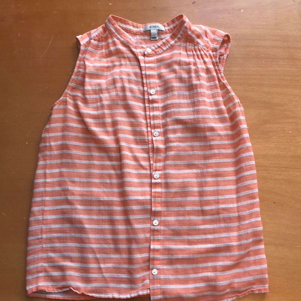 J. Crew sleeveless button up shirt sz 2
